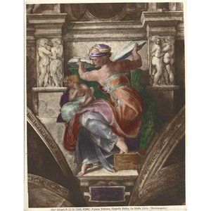 Art Photo Alinari Sistine Cappella La Sibilla Libica Michelangiolo 7548 Rome